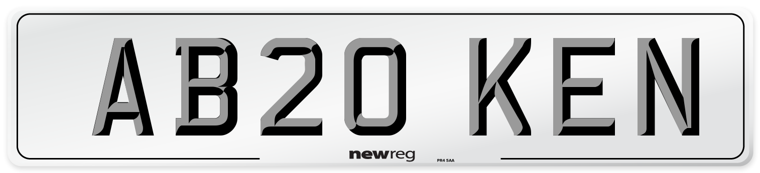 AB20 KEN Number Plate from New Reg